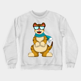 Meerkat with Sunglasses & Scarf Crewneck Sweatshirt